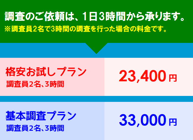 格安 料金 探偵